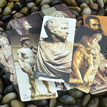 10 Buc/Set Michelangelo Sculptură De Hârtie Marcaje Vechi Stil Carte De Titularul Mesaj Card Cadou De Papetărie