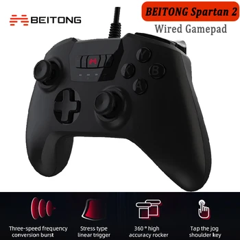 100% Original BEITONG Spartan 2 Fir Bluetooth Gamepad Joystick cu 2.4 G Receptor Controler de Joc Mâner pentru PC Android Steam