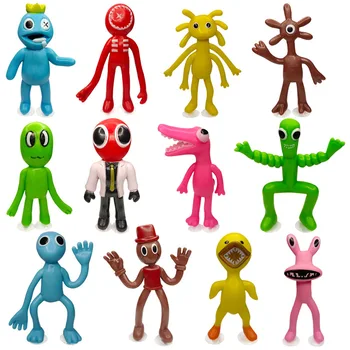 12pcs 3.5 inch 7colors prieten figurina papusa PVC dur colectia pentru copii rainbow model de joc Jucărie