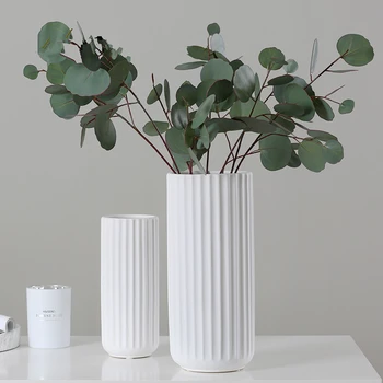 2021 New Sosire Alb Mat Vase De Ceramică De Înaltă Calitate Stil Nordic Desktop Mobilier Ghiveci De Flori De Nunta Si Decor Acasă 35