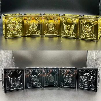 5pcs Saint Seiya Mit Pânză EX Bronz Pandora Box Hades Stihar Întuneric/Aur Shiryu Hyoga Ikki Shun Plastic de Aur de Culoare Neagra Model
