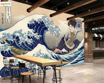 Actele de paredel stil Japonez de frumusete Japoneze Ukiyo-e sashimi restaurant tapet living home decor