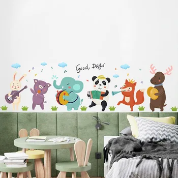 Animale de desene animate Muzică de Concert Autocolant de Perete Decor Eco-friendly Baby Camera Copiilor Decor Drăguț, pictura Murală Decalcomanii 30*90cm