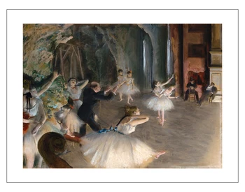 arta figurativă postere panza pictura murală printuri poster de arta moderna Edgar Degas Repetiție de Balet pe Scena c.1874