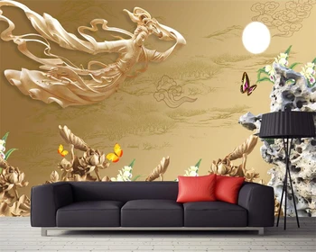 Beibehang tapet Personalizat grava fundal de zbor de perete, sculptură în lemn picturi murale living, dormitor, tv, canapea de fundal tapet 3d