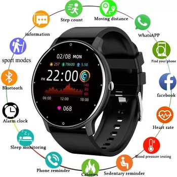 Bărbați Femei Ceas Inteligent Ecran Tactil Complet Ceasuri Sport Tracker de Fitness IP67 rezistent la apa Bluetooth Prognoza Meteo Smartwatch 2021