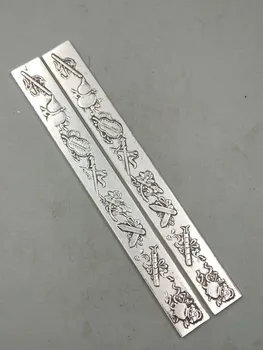 China Manoperă Fin Argint Tibetan Alb Cupru Sculptura'Eight Nemuritori Arma Magica'Paper-Greutate Artizanat Metal Decor Acasă