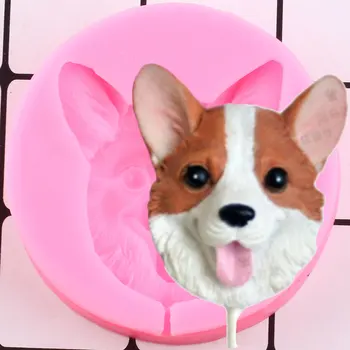 Câinele Lollipop Mucegai Silicon Bomboane De Ciocolata Tort De Decorare Instrumente Fondant Cupcake Topper Matrite Sapun Rasina Matrite Lumânare Mucegai