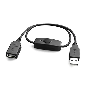 Date de Date de Sincronizare USB 2.0 Extender Cablu USB Cablu prelungitor Cu Întrerupător cu LED Indicator pentru Raspberry Pi PC USB Fan Lampă cu LED-uri