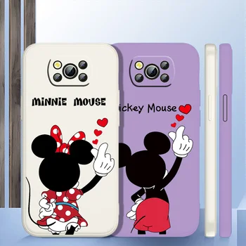 Disney Mickey Mouse Telefon Caz Pentru XiaoMi POCO X2 X3 X4 GT NFC Pro M3 M4 Pro F3 F4 GT C3 C31 C40 Lichid Coarda Funda Coperta Moale