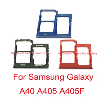Dual Nano Sim Card Tray Slot Adaptoare Pentru Samsung Galaxy A40 A405 A405F Micro SD Suport Card SIM Tava Suport Card Reader