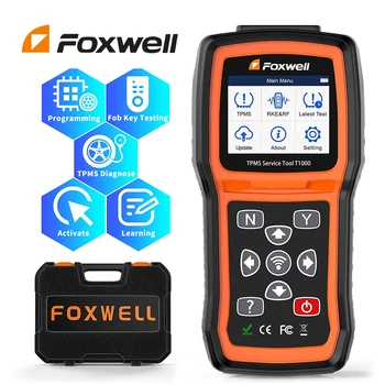 Foxwell T1000 TPMS Instrument de Programare a Activa Senzori TPMS Verifica RF Cheie FOB a Presiunii în Anvelope Sistemul de Monitorizare Auto Tester Detector