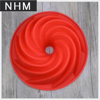 Instrumente de copt mare cu de copt în formă de spirală roșie tort mucegai de copt diy instrumente