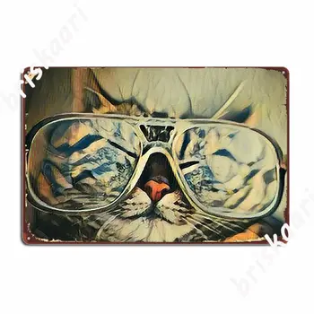 Inteligent Amuzant Pisica Pisica Pisica Drăguț Poster Placa De Metal Club Petrecere Pictura Decor Bar Club Personaliza Tin Semn Postere