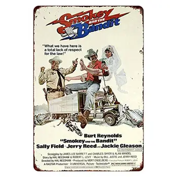 KENSILO Tin Semn Smokey și Bandit Poster de Film Burt Reynolds Reproducerea Metal Sign Semn Metalic Vintage 8 x 12 cm