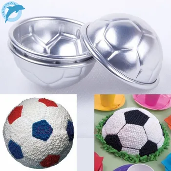 LINSBAYWU 2 Buc DIY Fotbal Bomba Baie Tort Mucegai 3D Ball Sfera Non-toxice Tort de Ciocolata Pan Mucegai Bucătărie Instrumente de Copt