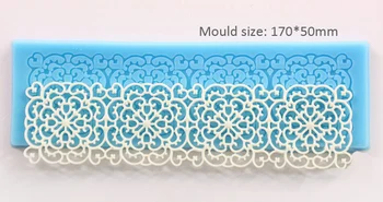 Luyou Luyou 2016 New Sosire Dantelă de Moda Floare Forma Silicon 3D Fondante Mucegai Tort Decorare DIY Cupcake Mucegai FM875