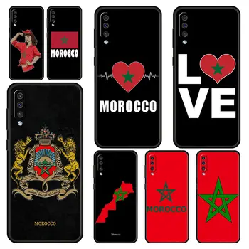 Maroc Flag Fotbal Caz de Telefon Pentru Samsung Galaxy A52 A50 A70 A10 A30 A40 A20S A20E A02S A12 A22 A72 A32 5G A04s Capac de Silicon
