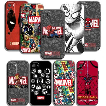 Marvel Iron Man, Spiderman Cazuri de Telefon Pentru Xiaomi Redmi 7 7A 9 9A 9T 8A 8 2021 7 8 Pro Nota 8 Nota 9 9M Cazuri Coque Capacul din Spate
