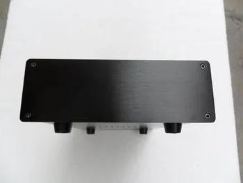 Negru Tot de aluminiu amplificator șasiu/ Preamplificator/Tub /Instrumente de caz / AMP Cabina de caz / DIY cutie ( 190*64*314mm)