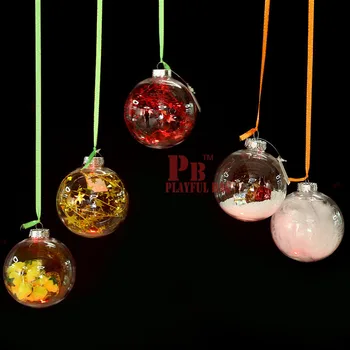 Nou animal de COMPANIE de Crăciun de plastic decorative mingea, transparent minge de Crăciun personalizate partid, DIY decorative pandantiv comerț exterior
