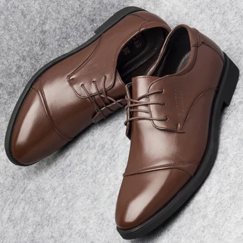 Noua Moda din Piele Moale Rochie Pantofi Pentru Bărbați de Cauzalitate Apartamente Barbati Pantofi Oxford Low Top Oxfords Barbati Pantofi de Afaceri Negru