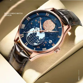 POEDAGAR 2022 noul calendar casual impermeabil ultra-subțire pentru bărbați cuarț mens ceas pentru bărbați luminos de lux Mans ceas de mână