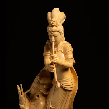 Revenire Lăută Dunhuang Flying Fairy Cimișir Creative De Artizanat Din Lemn Chineză Stil De Decorare Camera De Zi Sculptură În Lemn Ornamente