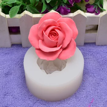 Rose Floare Forma Mucegai Silicon 3D Săpun Lumanare Tort de Ciocolata de Decorare Lut Polimeric, matrițe pentru Copt Accesorii de Bucatarie