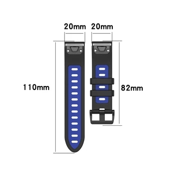 Silicon Watchband Încheietura curea 20mm Sport pentru Garmin Fenix 7S Band brățară brățară de Ceas Accesorii