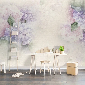 Tapet personalizat 3D Flori Violet Frunze Fluture Fotografie Murale, imagini de Fundal Pentru Camera de zi Dormitor Fundal TV de Perete Decor Acasă