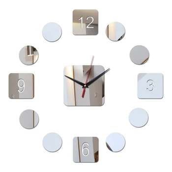 top de vânzare diy autocolante de perete ceas cu mobilier modern ceasuri de acril oglindă fluture autocolant acasă decorare camera de zi