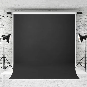 VinylBDS 8x8ft Negru Culoare Solidă Fotografie Fundal Fundaluri Abstracte Pentru Studio Foto Portrete Personalizate Camera Fotografica