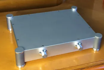 W430 H84 DIY Șasiu din Aluminiu Echilibrat Control Dual Hi End Hifi Caz Preamplificator Audio Cabina de Design Curbat pentru Căști SURSA de alimentare Cabinet