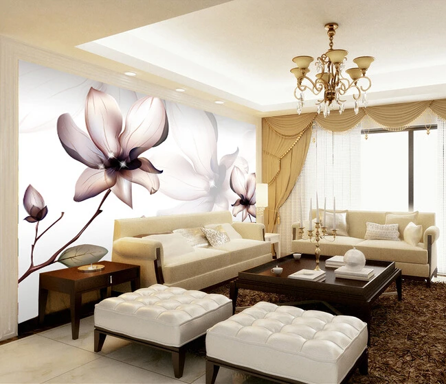 Personalizate 3D, picturi murale,frumos modern, cu flori albe papel de parede,canapea camera de zi TV de perete hârtie de perete dormitor 3
