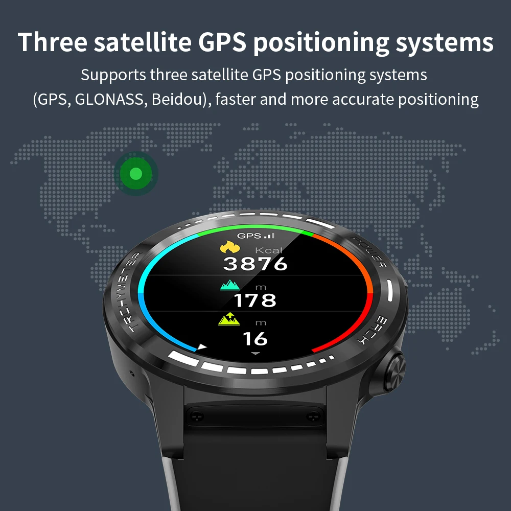 Ceas inteligent Smartwatch GPS Femei Bărbați Busola, Barometru Bluetooth Apel Sport Tracker de Fitness Rata de Inima Ceas Bratara SIM M7S 2