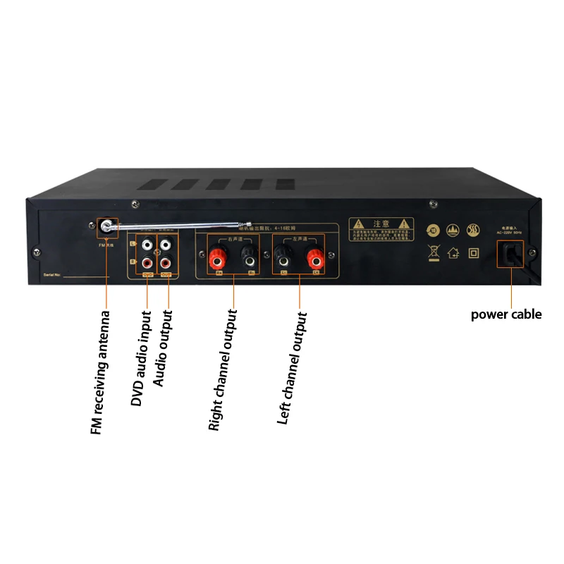 KYYSLB 220V 300W A5 Familie KTV Amplificator de Mare Putere de Pachetul de Card Întâlnire Bluetooth Anti-urlă Acasă Karaoke Amplificator Audio 4