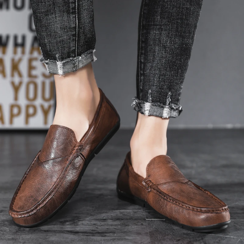 de sex masculin Mens de vânzare de agrement nou sapato pantof confortabil hombre mens informales negru pentru barbati de cauzalitate casuales primăvară para bărbat din piele 3