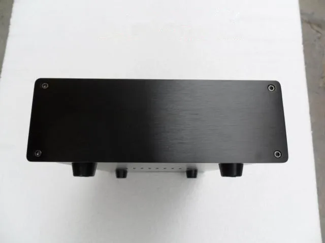 Negru Tot de aluminiu amplificator șasiu/ Preamplificator/Tub /Instrumente de caz / AMP Cabina de caz / DIY cutie ( 190*64*314mm) 0