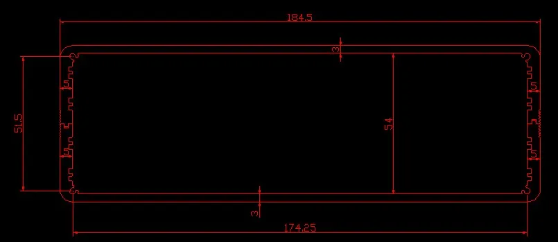 Negru Tot de aluminiu amplificator șasiu/ Preamplificator/Tub /Instrumente de caz / AMP Cabina de caz / DIY cutie ( 190*64*314mm) 3