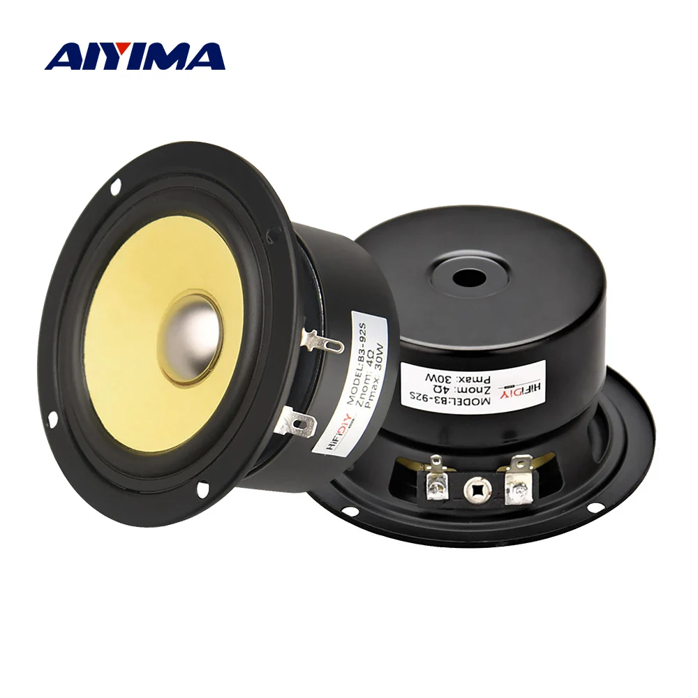 AIYIMA 2 buc 3 Inch Full Range Difuzor HIFI Febra Unitate Home Theater BT Sunet Muisic Difuzor de 4 Ohm, 30W Putere Difuzor 0
