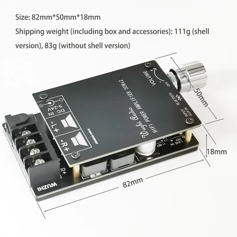 HIFI Stereo Bluetooth 5.0 50W+50W TPA3116 Digital Putere Amplificator Audio de bord TPA3116D2 AMP Amplificador Home Theater 4