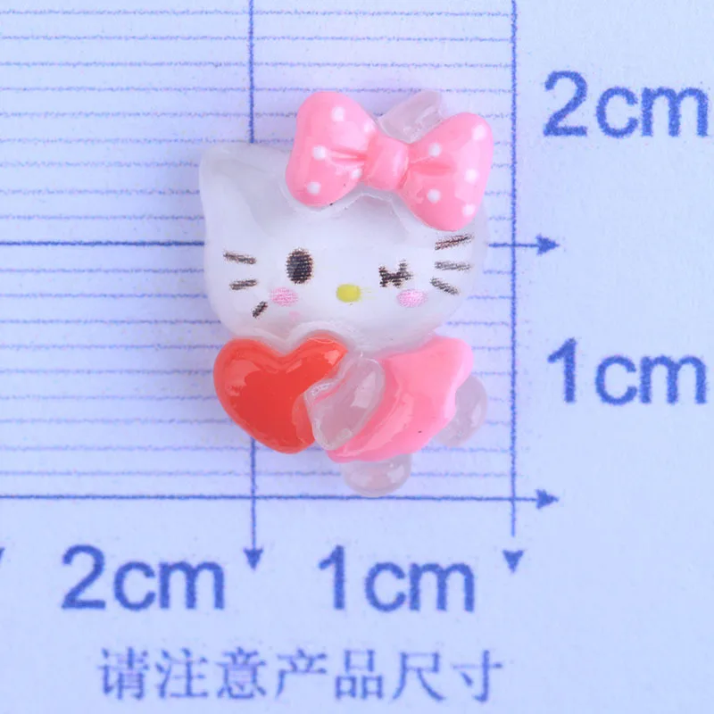 5Pcs Anime Desene animate Hello Kitty Melodie Nail Patch Accesorii Kawaii 3D Diy Papusa Cap de Ac de păr Coarda Shell Ornamente Decor Jucărie 5