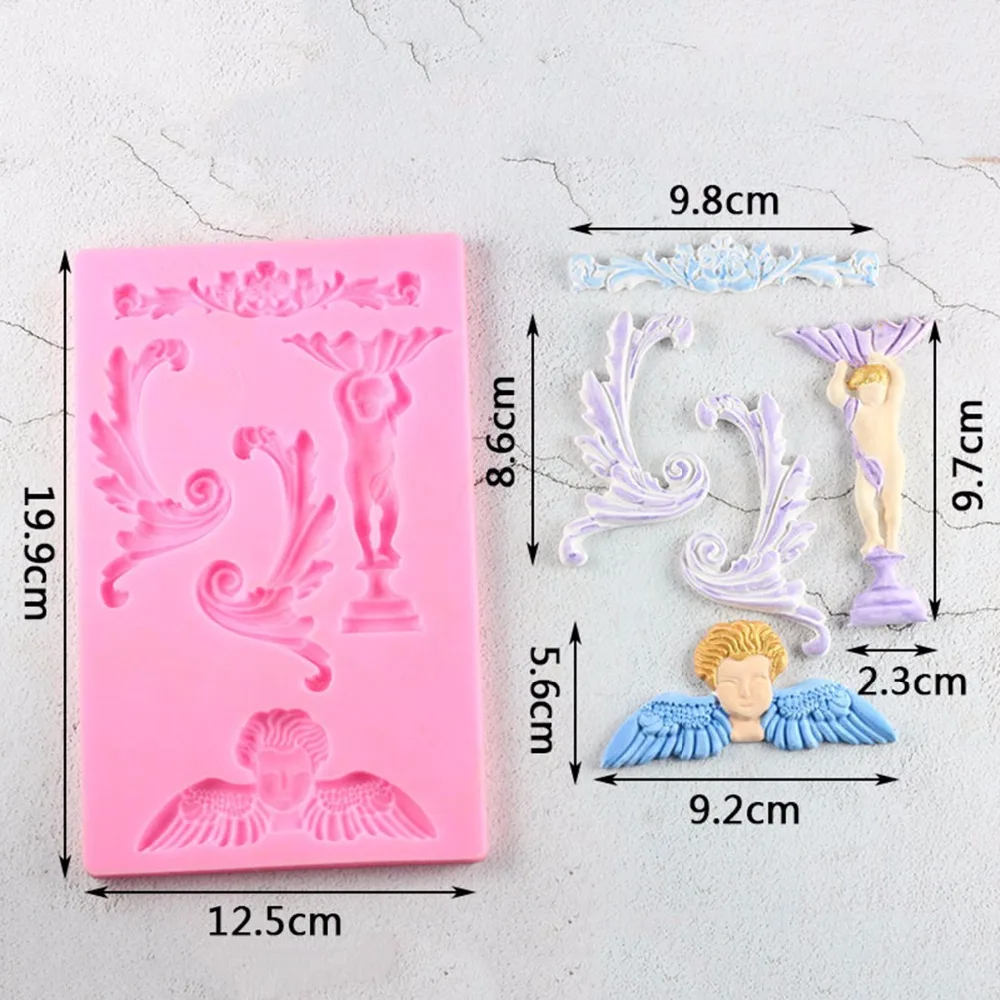 Europene Forma de Relief 3D Ambarcațiuni de Relief produse de Cofetărie din Ciocolată Silicon Mucegai Tort Fondant Bucătărie Decorare DIY Instrumente 1