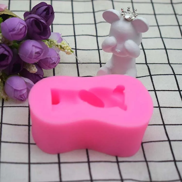 Urs drăguț Mucegai Silicon de Copt Accesorii 3D DIY Zahăr Ambarcațiunile de Ciocolata Cutter Mucegai Tort Fondant Ziua Îndrăgostiților Decor Instrument 3