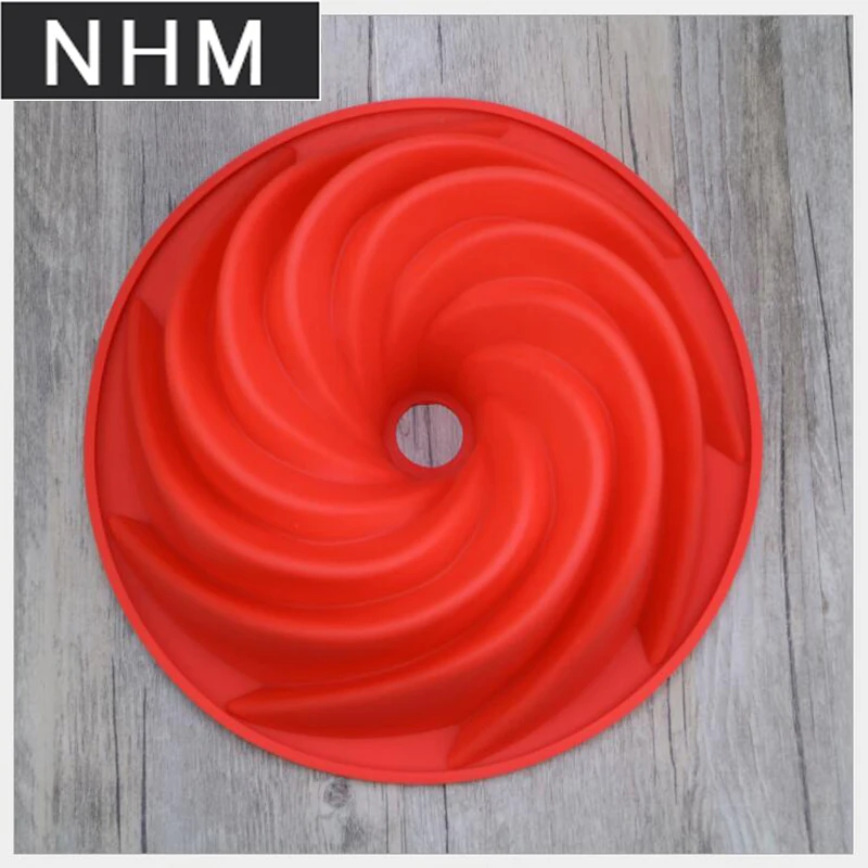 Instrumente de copt mare cu de copt în formă de spirală roșie tort mucegai de copt diy instrumente 0