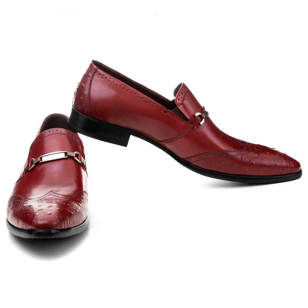 Moda Negru / Maro Tan Mocasini Business Pantofi Din Piele Pantofi De Nunta Mens Pantofi Rochie Cu Cataramă 2