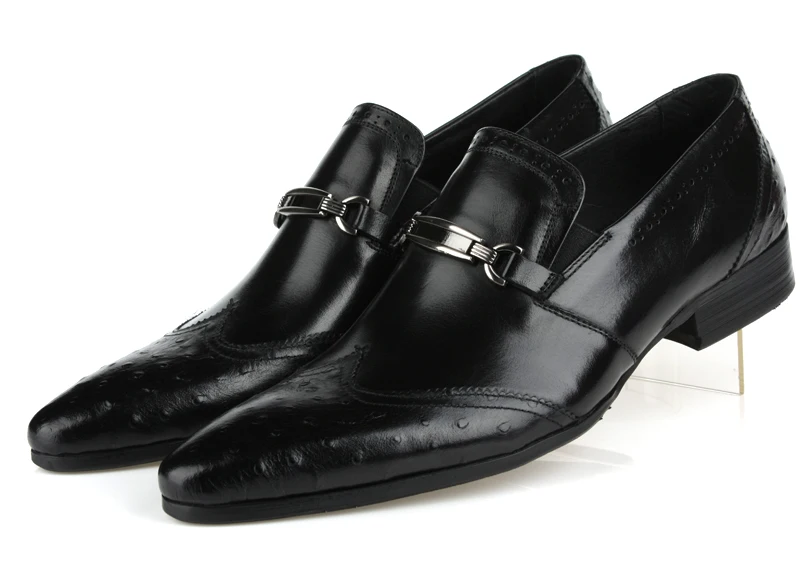 Moda Negru / Maro Tan Mocasini Business Pantofi Din Piele Pantofi De Nunta Mens Pantofi Rochie Cu Cataramă 3