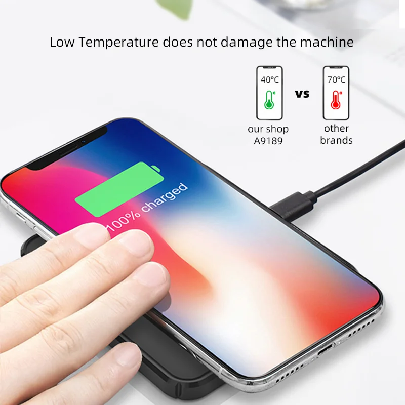 EXPUNKN Încărcător Wireless 15W pentru iPhone USB Rapid Carga Rapida Carregador Sem Fio Wireless Charging Pad pentru Samsung, Xiaomi, Huawei 1