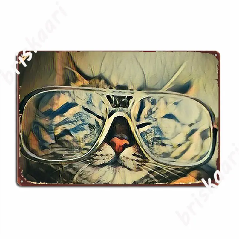 Inteligent Amuzant Pisica Pisica Pisica Drăguț Poster Placa De Metal Club Petrecere Pictura Decor Bar Club Personaliza Tin Semn Postere 0